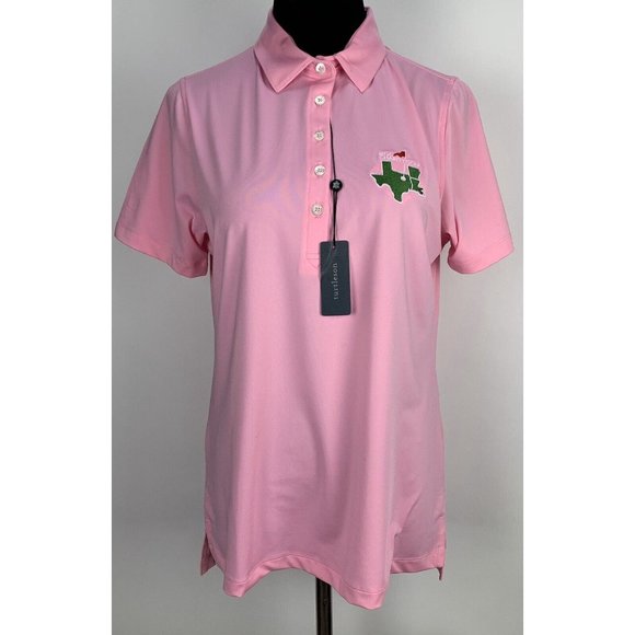 Turtleson Womens Pink Polo Golf Shirt BGC Charity Golf Texas Size Medium - Picture 1 of 9